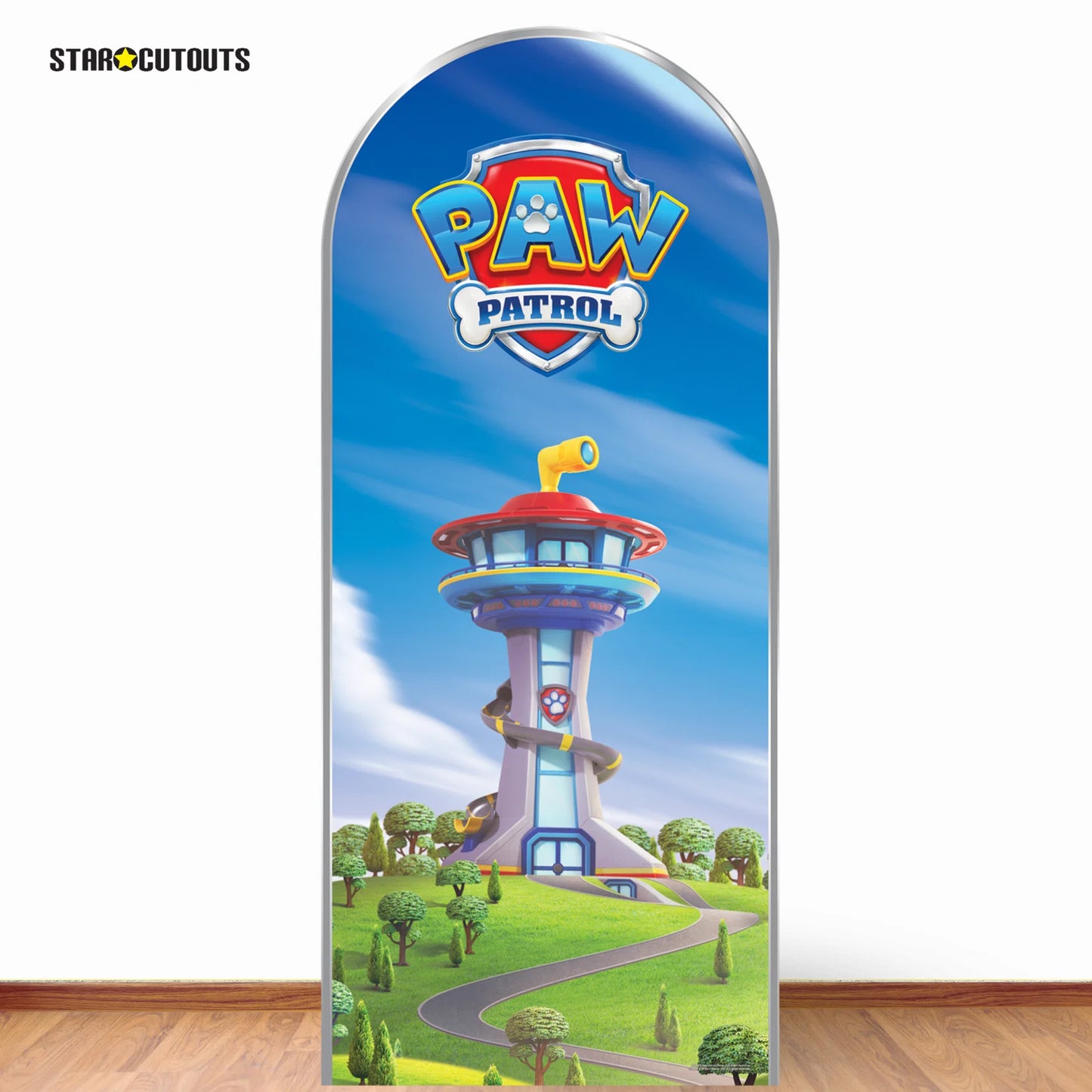Paw Patrol Logo Tower Backdrop Single Cardboard Cutout Height 185cm