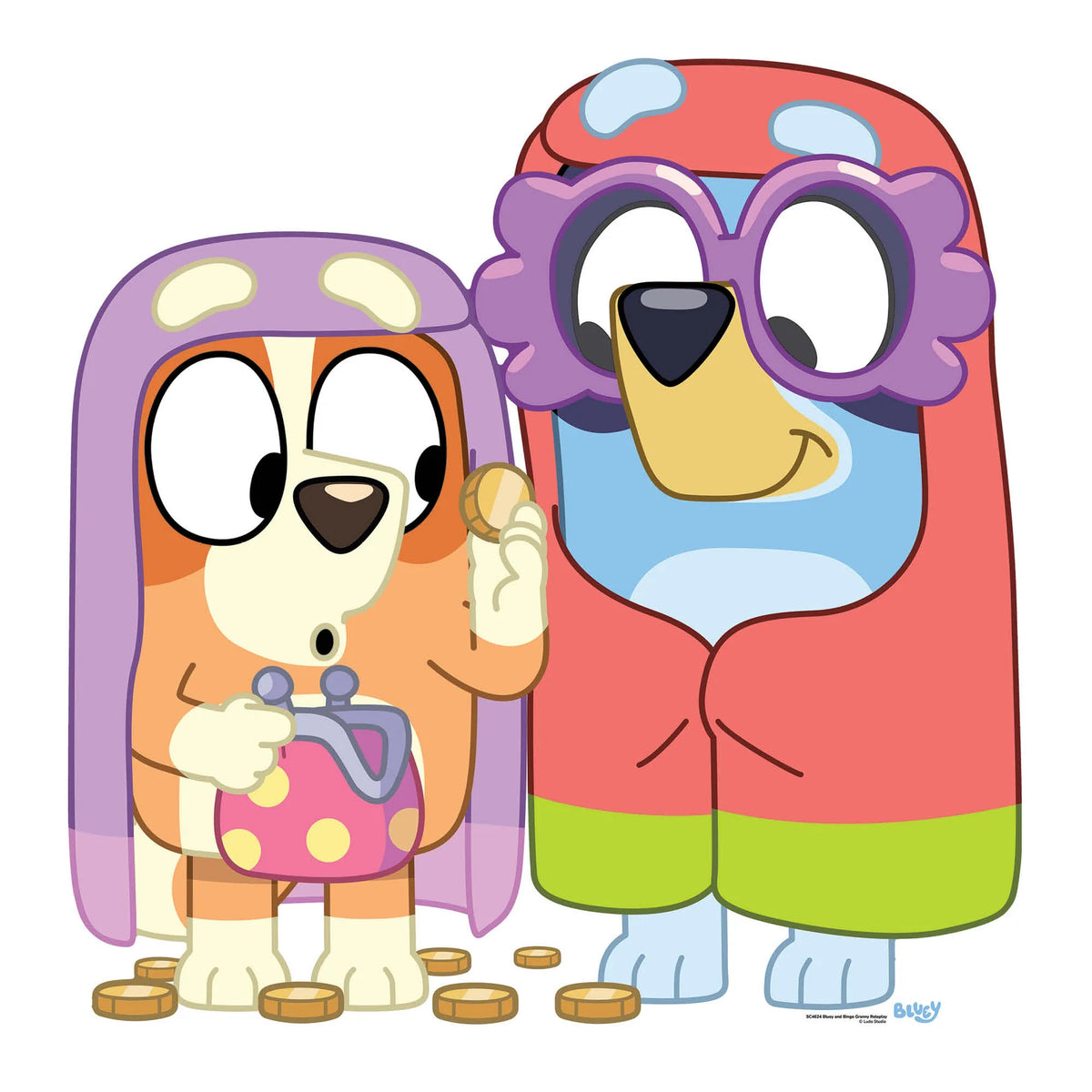 Bluey and Bingo Grannies Cardboard Cut Out Height 91cm