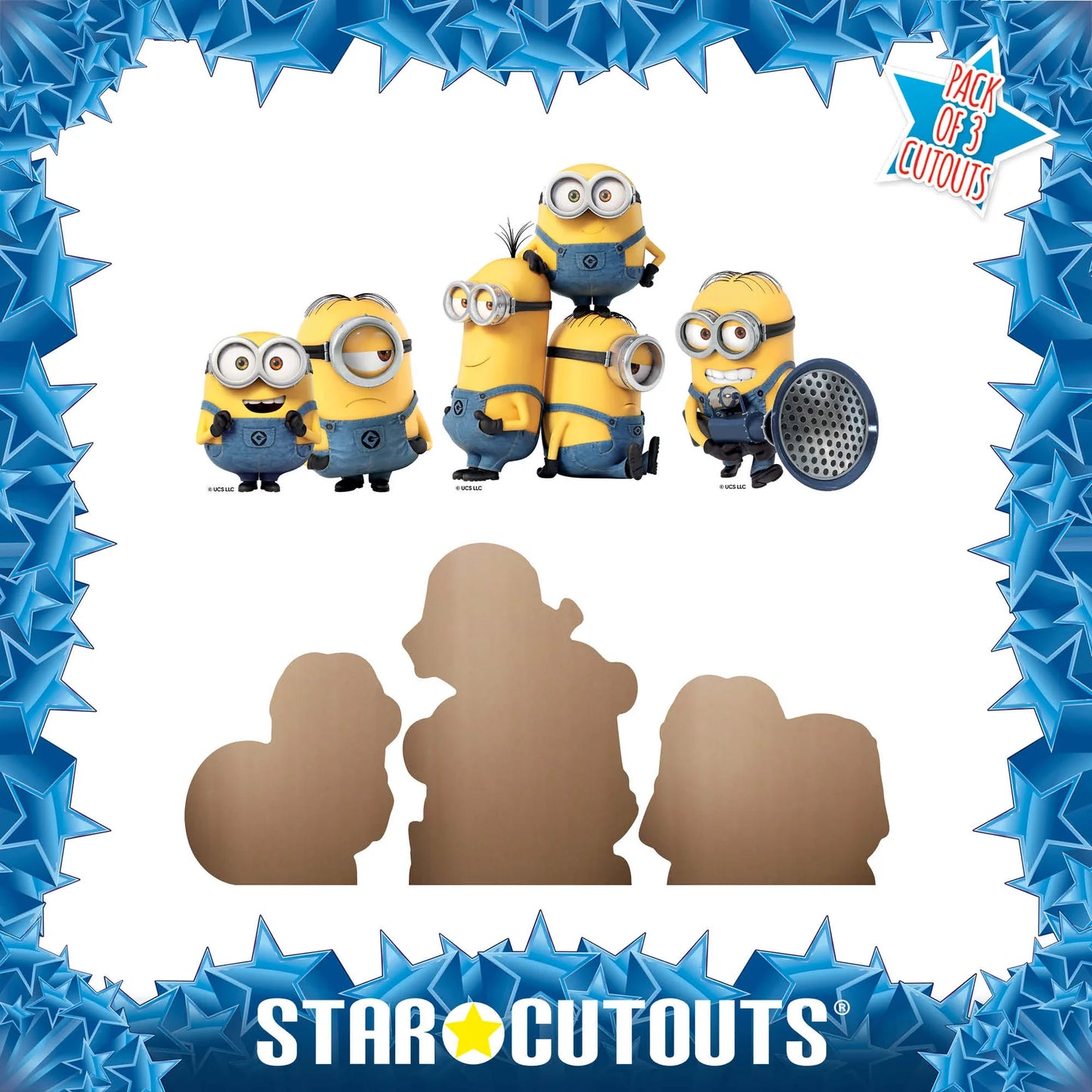Minions Three Small Cardboard Cutouts 27cm - Anilas UK
