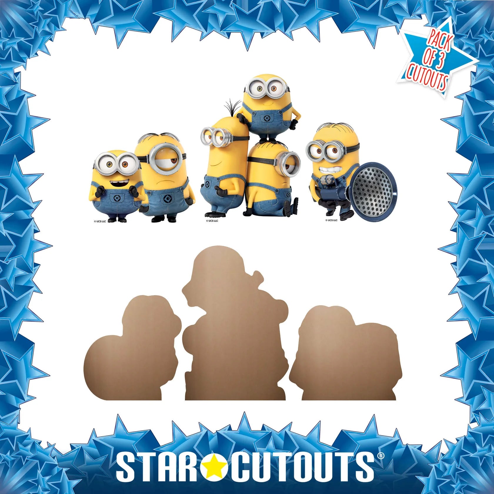 Minions Three Small Cardboard Cutouts 27cm - Anilas UK