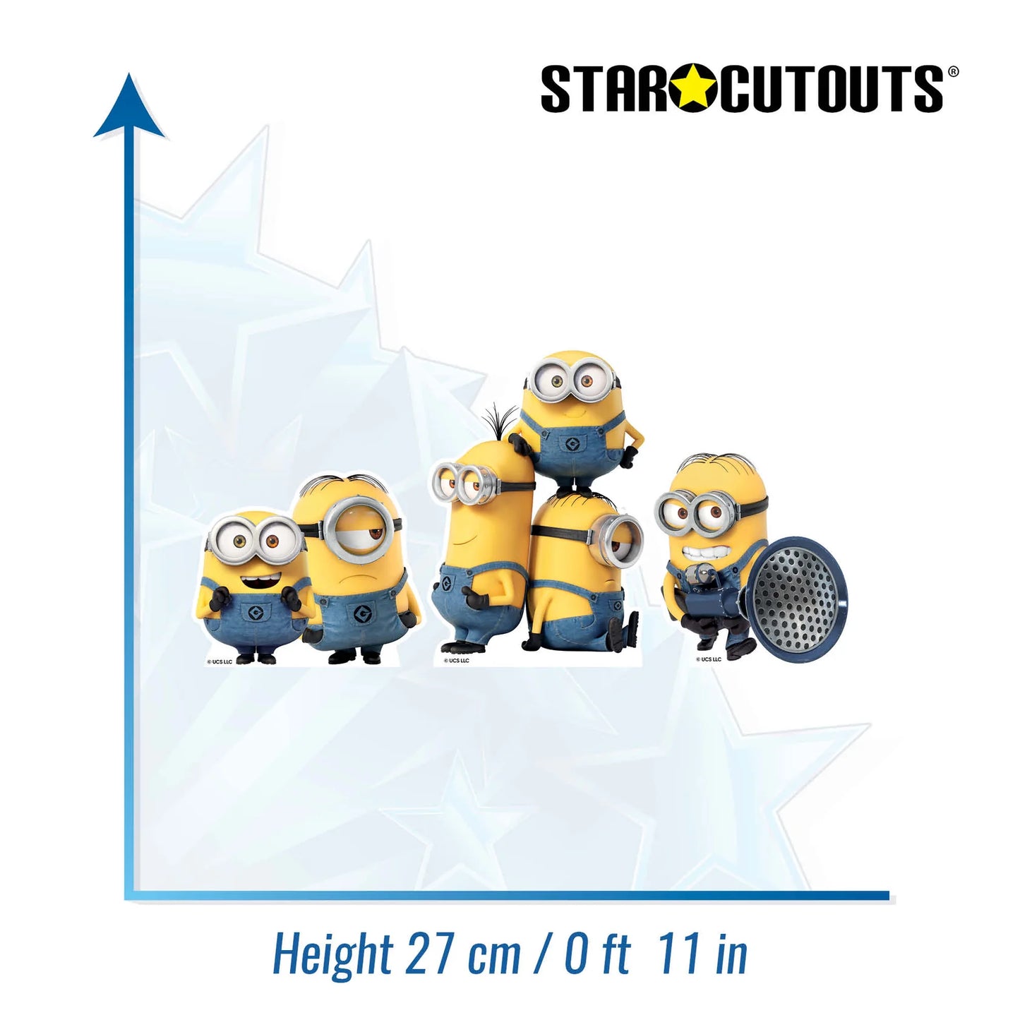 Minions Three Small Cardboard Cutouts 27cm - Anilas UK