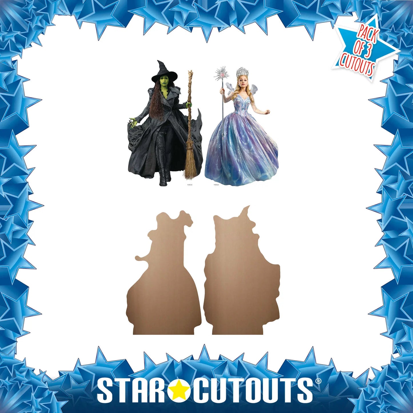 Wicked For Good Glinda Elphaba Shelf Top Pack Cardboard Cut Out Height 32cm