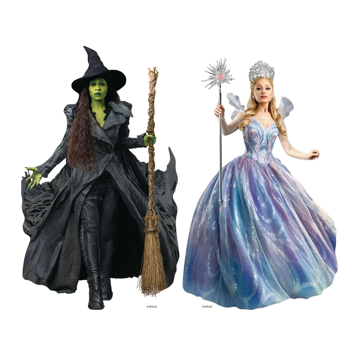 Wicked For Good Glinda Elphaba Shelf Top Pack Cardboard Cut Out Height 32cm