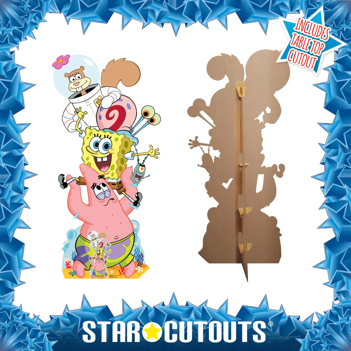 SpongeBob and Friends Group Stack Cardboard Cutout Height 185cm