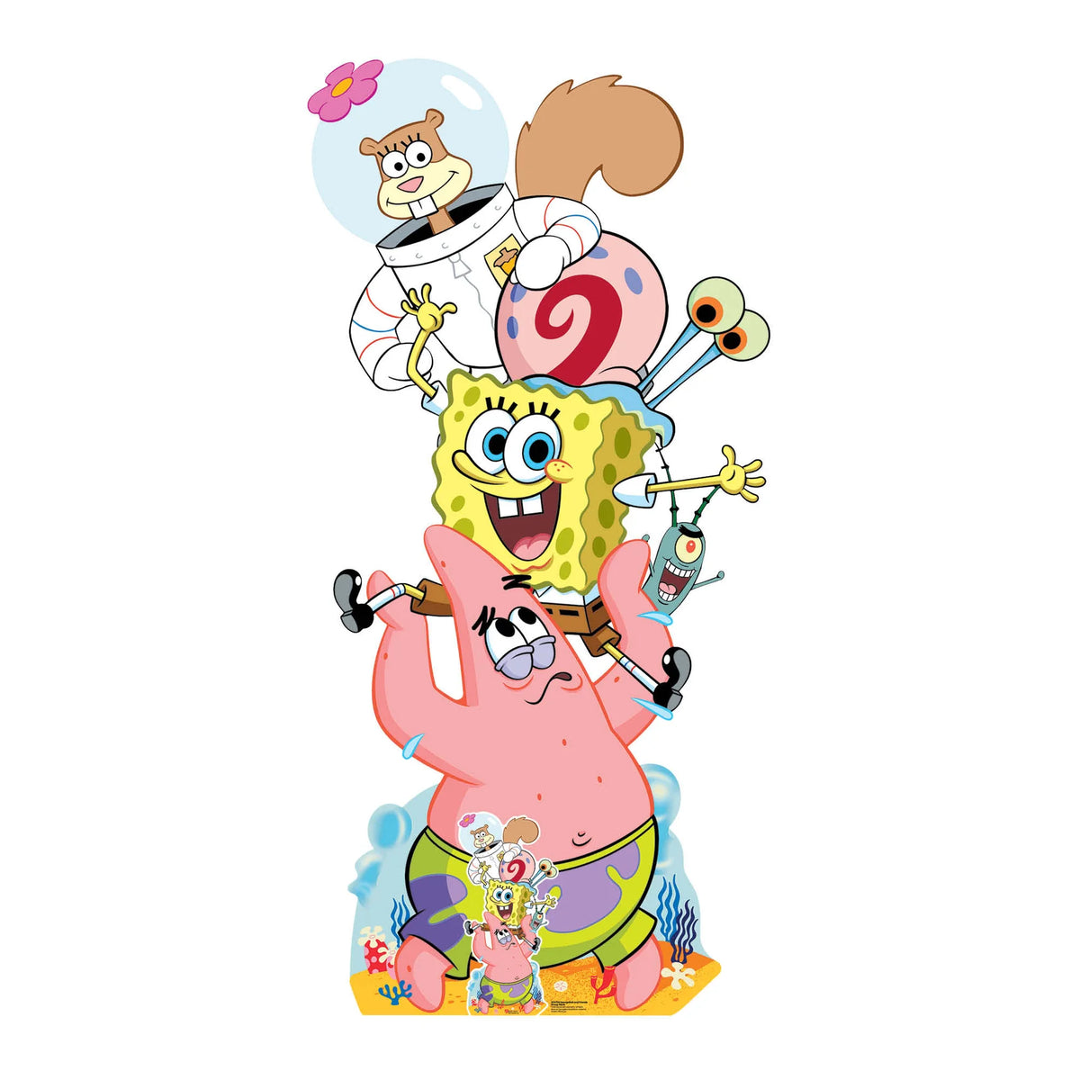 SpongeBob and Friends Group Stack Cardboard Cutout Height 185cm