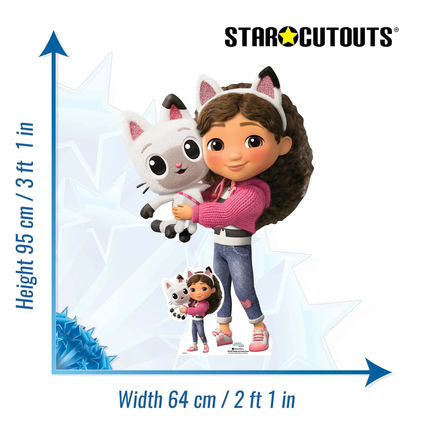 Gabby and Pandy Paws Star Mini Cutout 95cm - Anilas UK