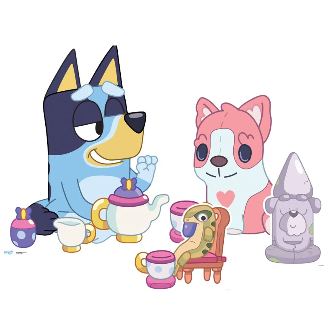Bluey Bingo & Friends Tea Party Star Mini Bundle - Wall & Floor Decoration Cardboard Cutout Height 55cm