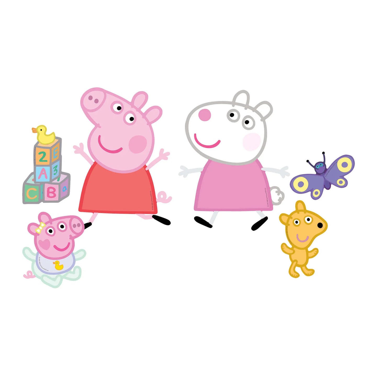 Peppa Pig, Baby Evie and Suzy Sheep Wall Decoration Pack Cardboard Cutouts Height 44cm