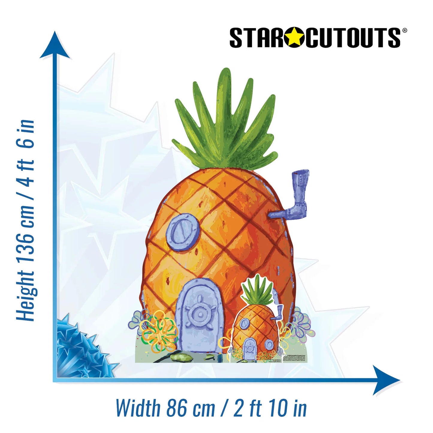 SpongeBob Pineapple House Cardboard Cutout Height 136cm