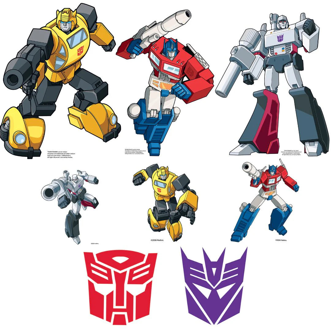 Transformers Retro Bundle Pack Party Eight Cardboard Cutouts 66cm - Anilas UK