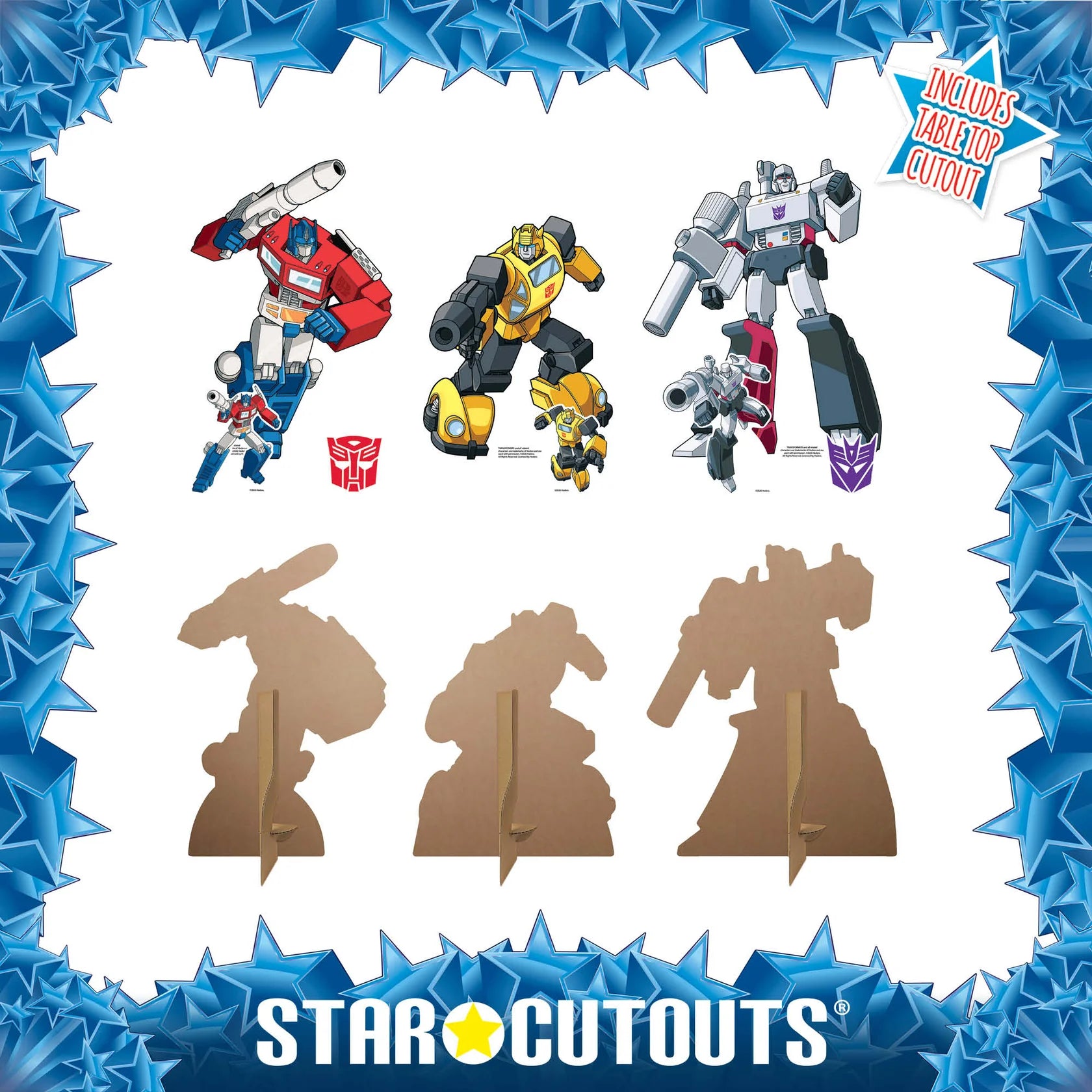 Transformers Retro Bundle Pack Party Eight Cardboard Cutouts 66cm - Anilas UK