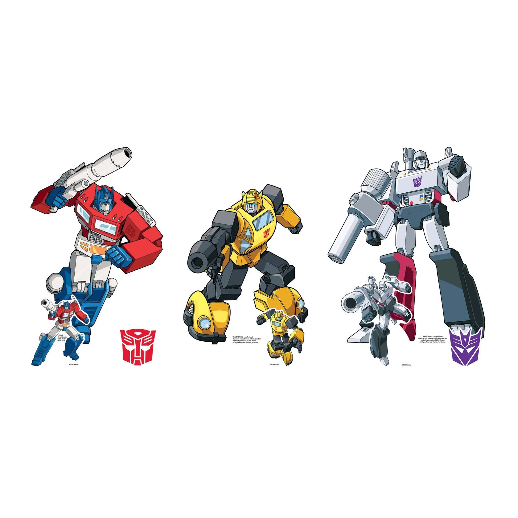 Transformers Retro Bundle Pack Party Eight Cardboard Cutouts 66cm - Anilas UK