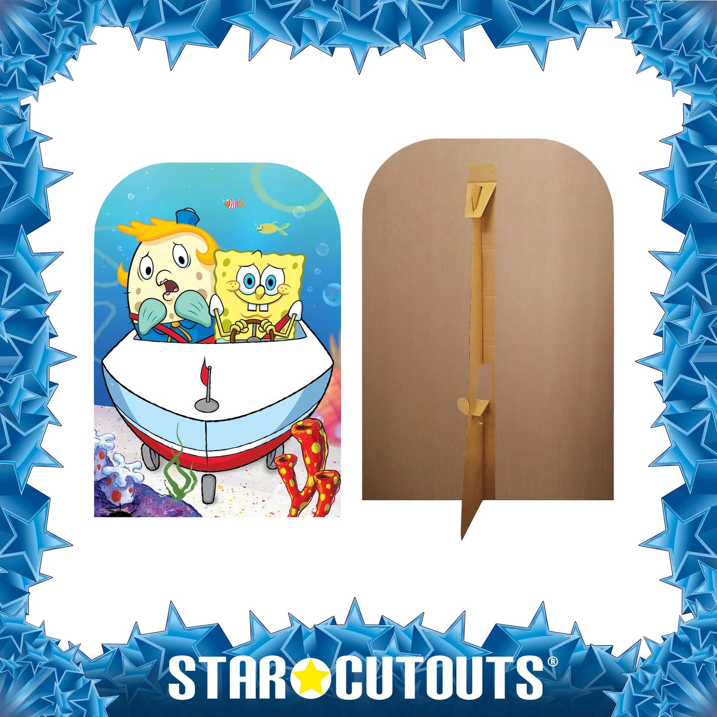Mrs Puff and SpongeBob Backdrop Single Cardboard Cutout Height 131cm