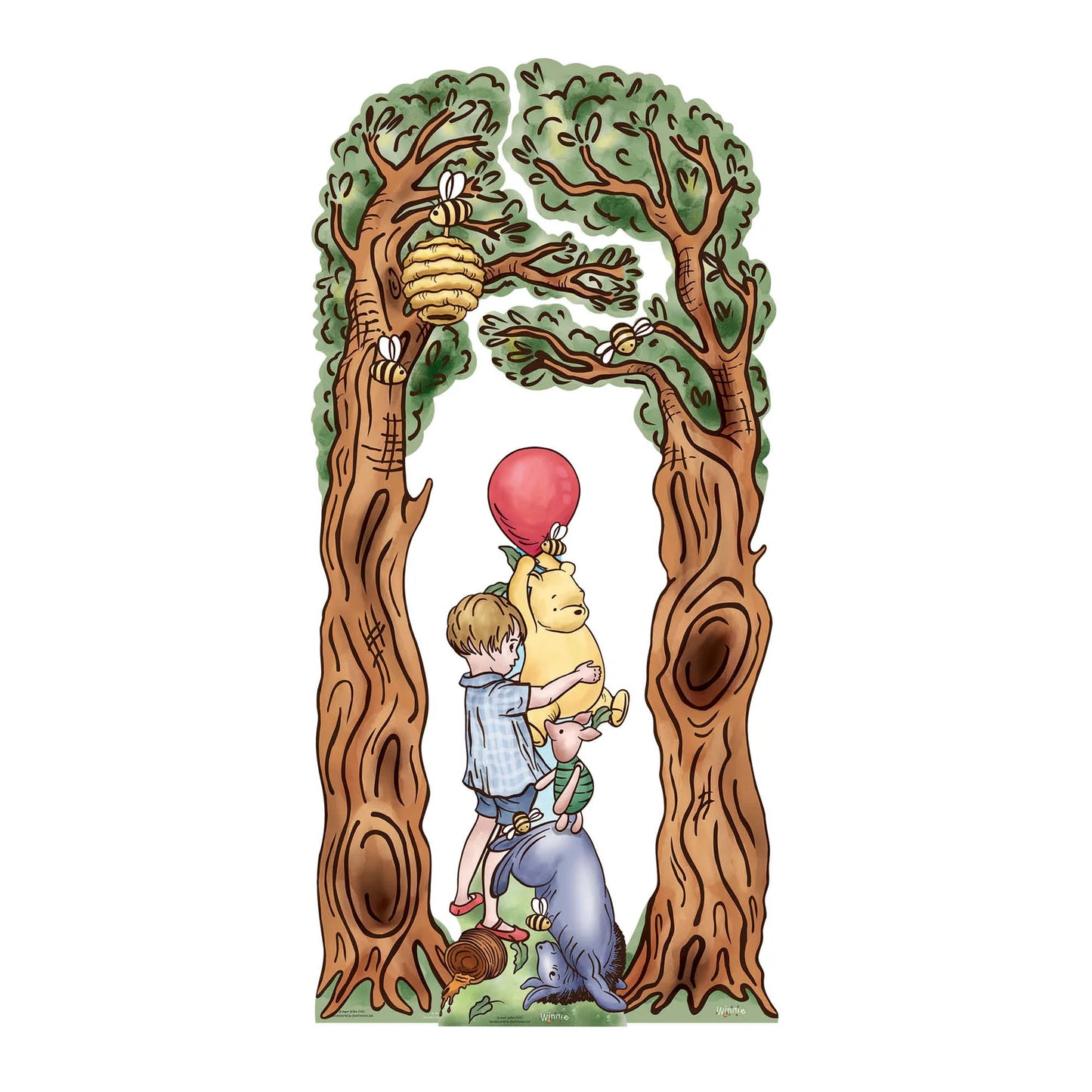 Winnie & Tree Arch Decorations Triple Pack Cardboard Cutout Height 195cm