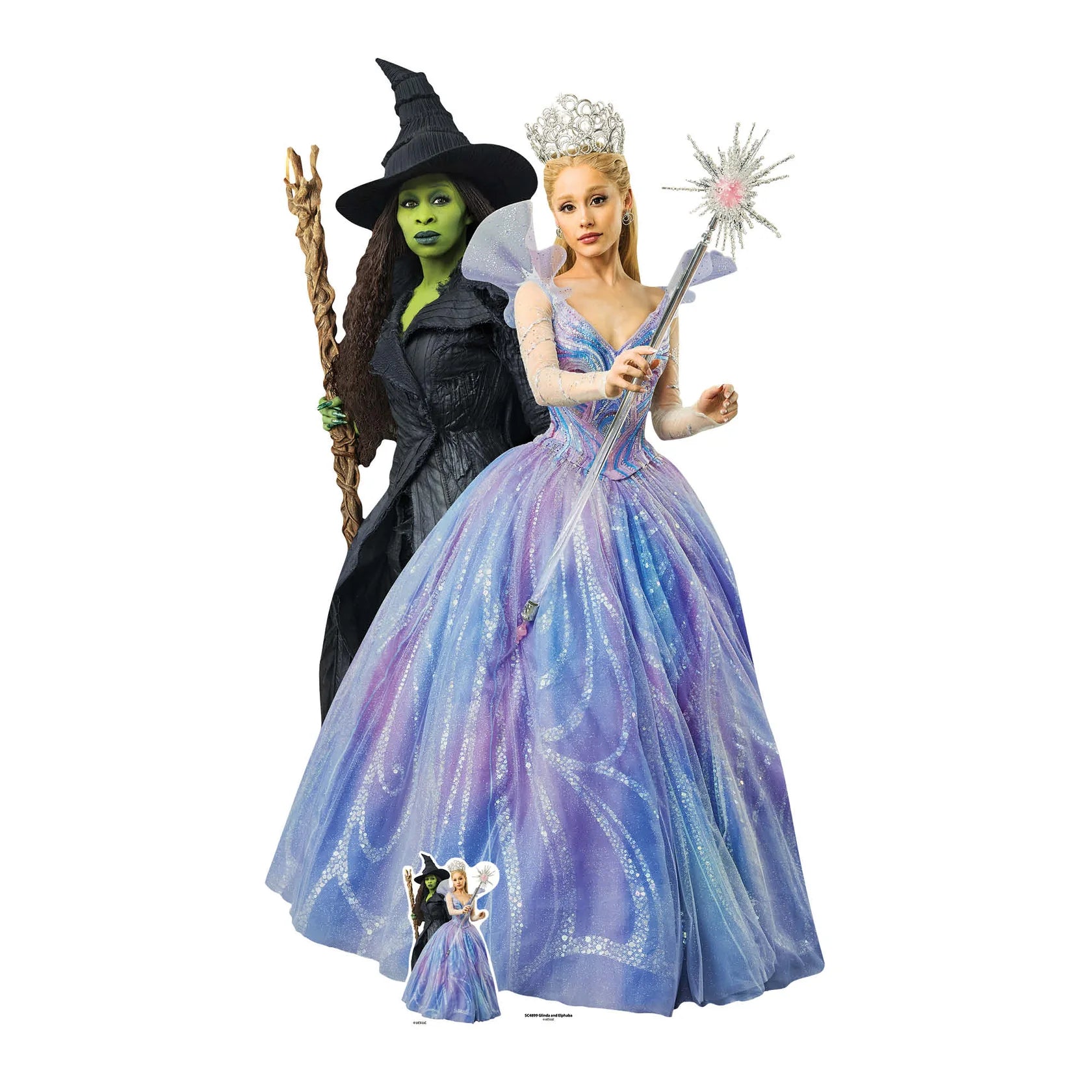 Wicked For Good Glinda & Elphaba Double Cardboard Cut Out 159cm - Anilas UK