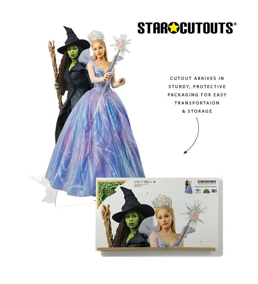 Wicked For Good Glinda & Elphaba Double Cardboard Cut Out 159cm - Anilas UK