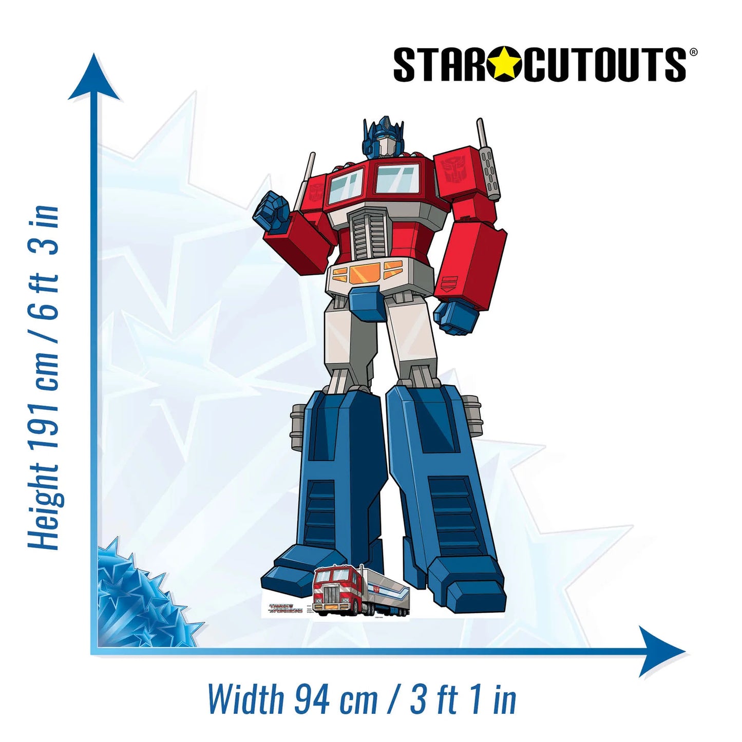 Optimus Prime Transformers Animation Cardboard Cutout Height 191cm