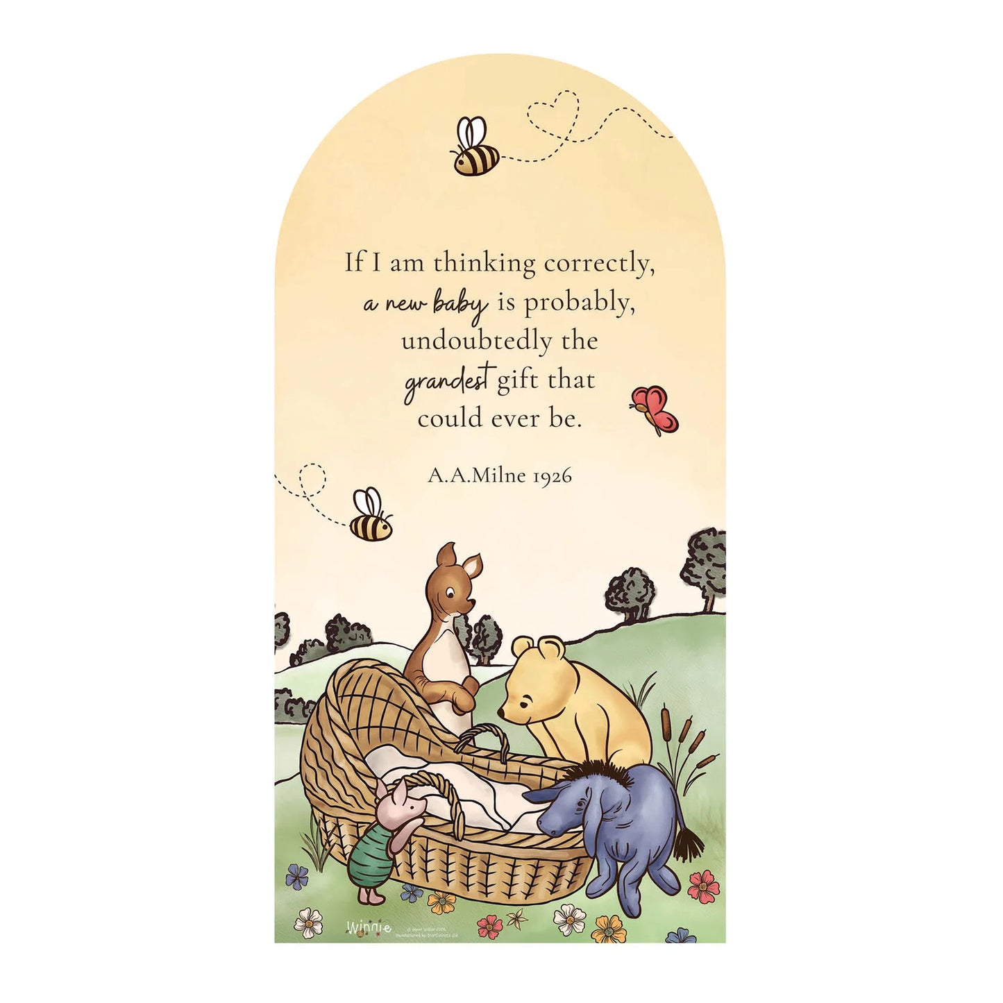 Pooh Bear And Baby Sailboard Cardboard Cutout Height 184cm