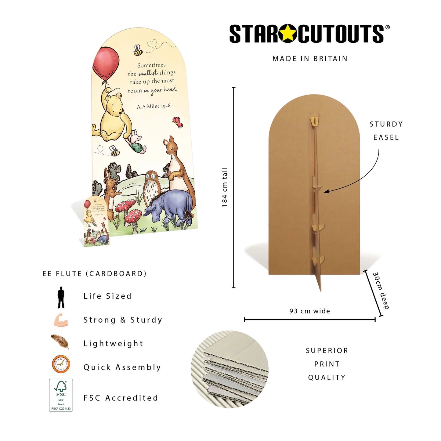 Winnie Sailboard (Cream Sky) Cardboard Cutout Height 184cm