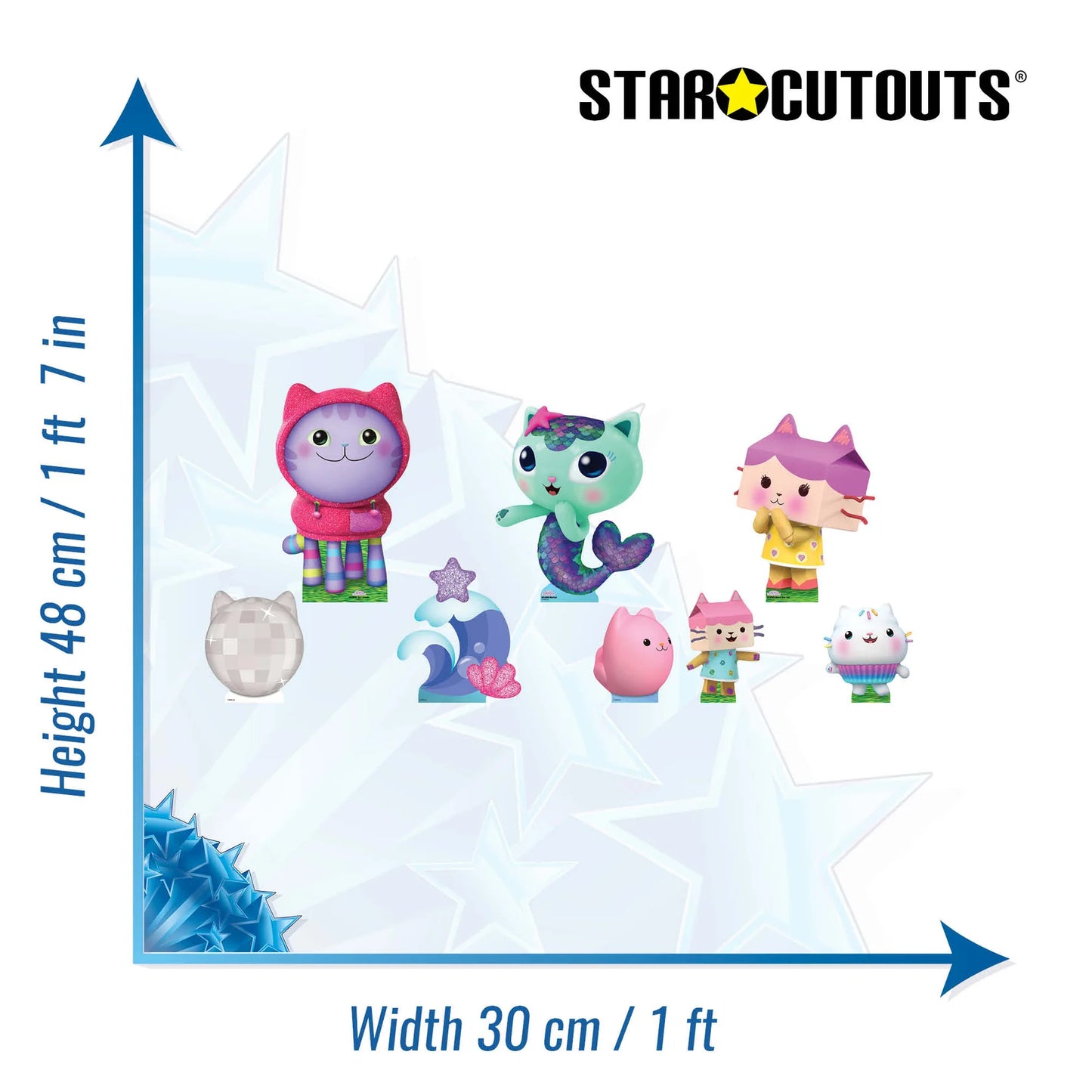 DJ Catnip, Baby Box, MerCat Cardboard Cutout Multi Pack Bundle 48cm - Anilas UK