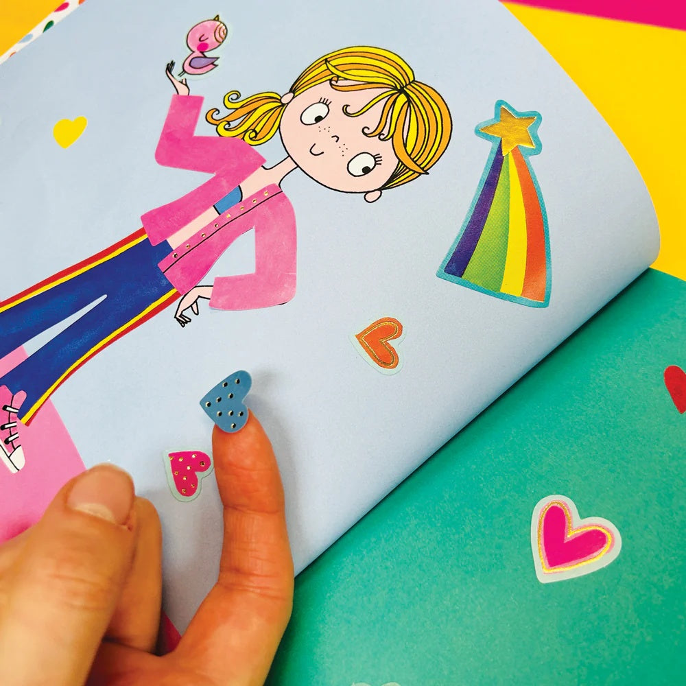 GRL PWR Dress Up Sticker Scene & Colouring Book by Rachel Ellen Designs - Anilas UK