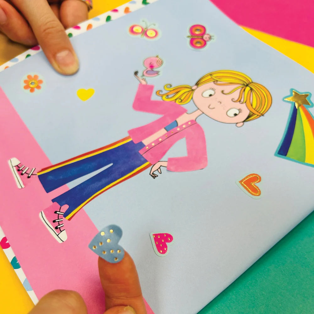 GRL PWR Dress Up Sticker Scene & Colouring Book by Rachel Ellen Designs - Anilas UK