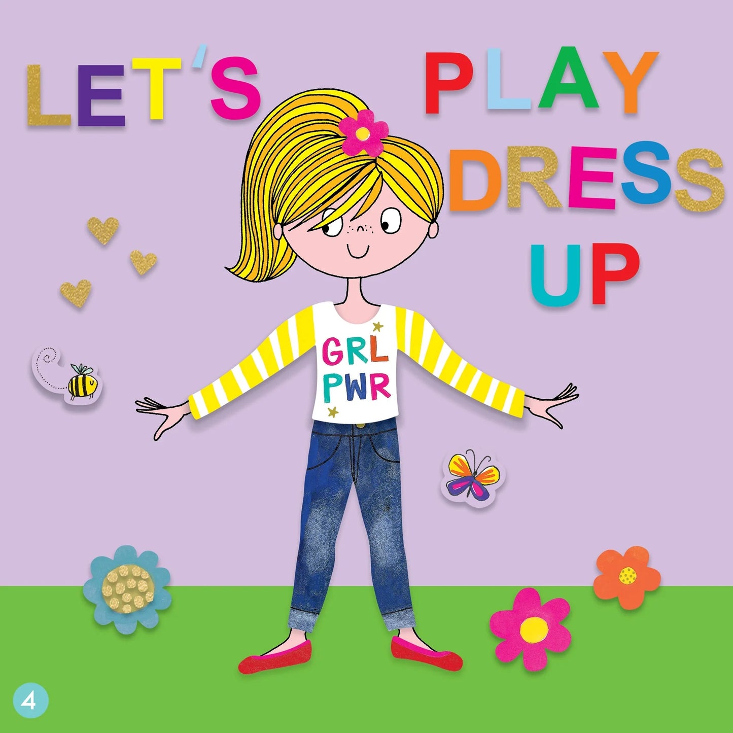 GRL PWR Dress Up Sticker Scene & Colouring Book by Rachel Ellen Designs - Anilas UK