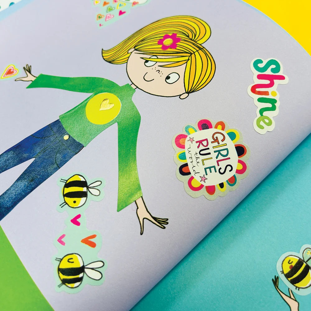 GRL PWR Dress Up Sticker Scene & Colouring Book by Rachel Ellen Designs - Anilas UK