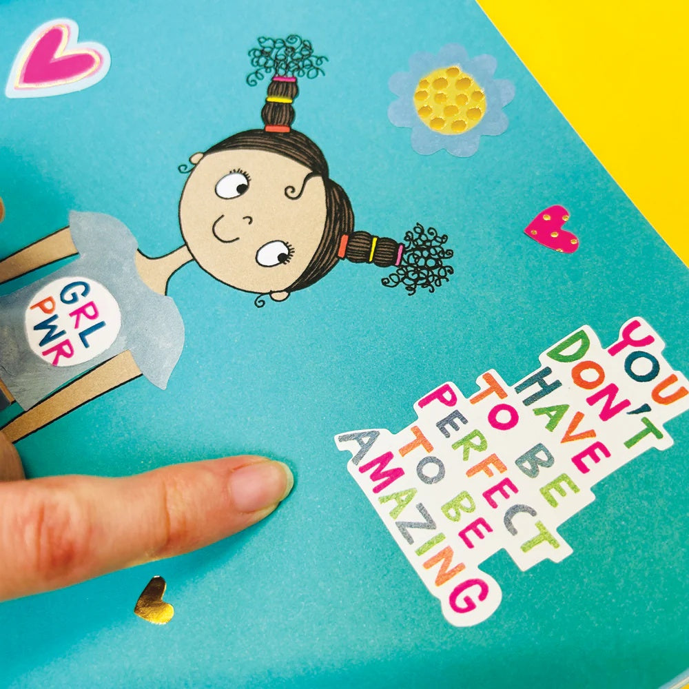 GRL PWR Dress Up Sticker Scene & Colouring Book by Rachel Ellen Designs - Anilas UK