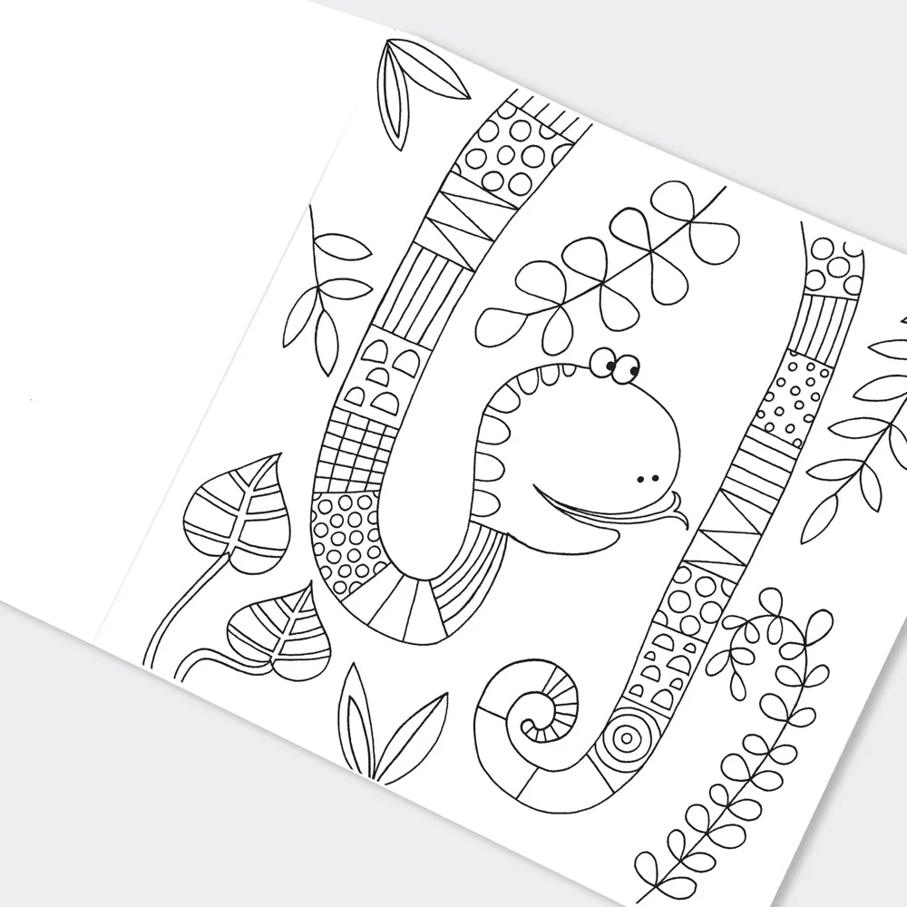 Jungle Colouring Book by Rachel Ellen Designs
