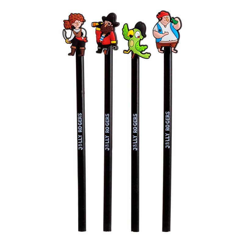 Jolly Rogers Pirates Pencil with Topper - Anilas UK