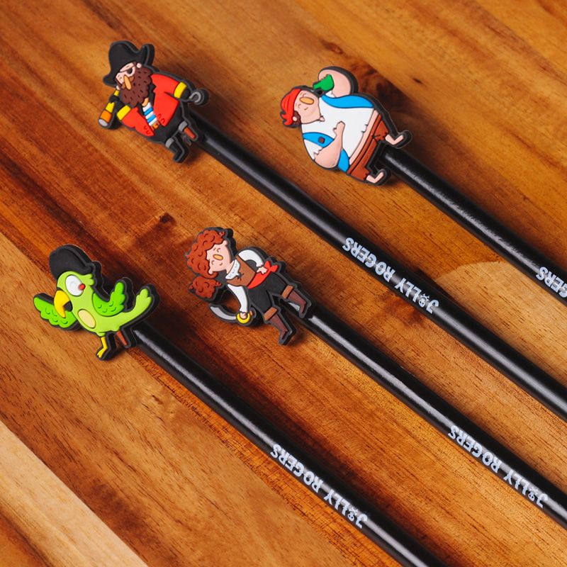 Jolly Rogers Pirates Pencil with Topper - Anilas UK