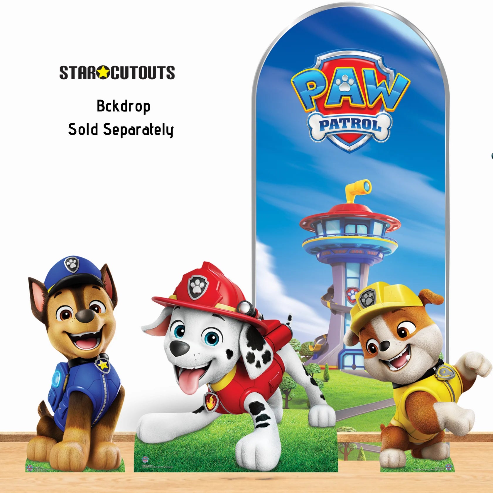 Chase, Marshall and Rubble Paw Patrol Multi Pack Bundle Cardboard Cut 66cm - Anilas UK
