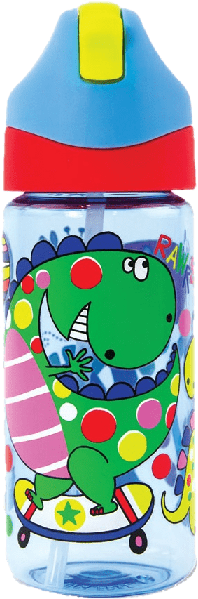 Rachel Ellen Designs Dinosaurs Themed Water Bottle with Straw - Anilas UK