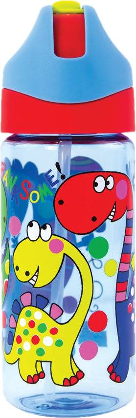 Rachel Ellen Designs Dinosaurs Themed Water Bottle with Straw - Anilas UK