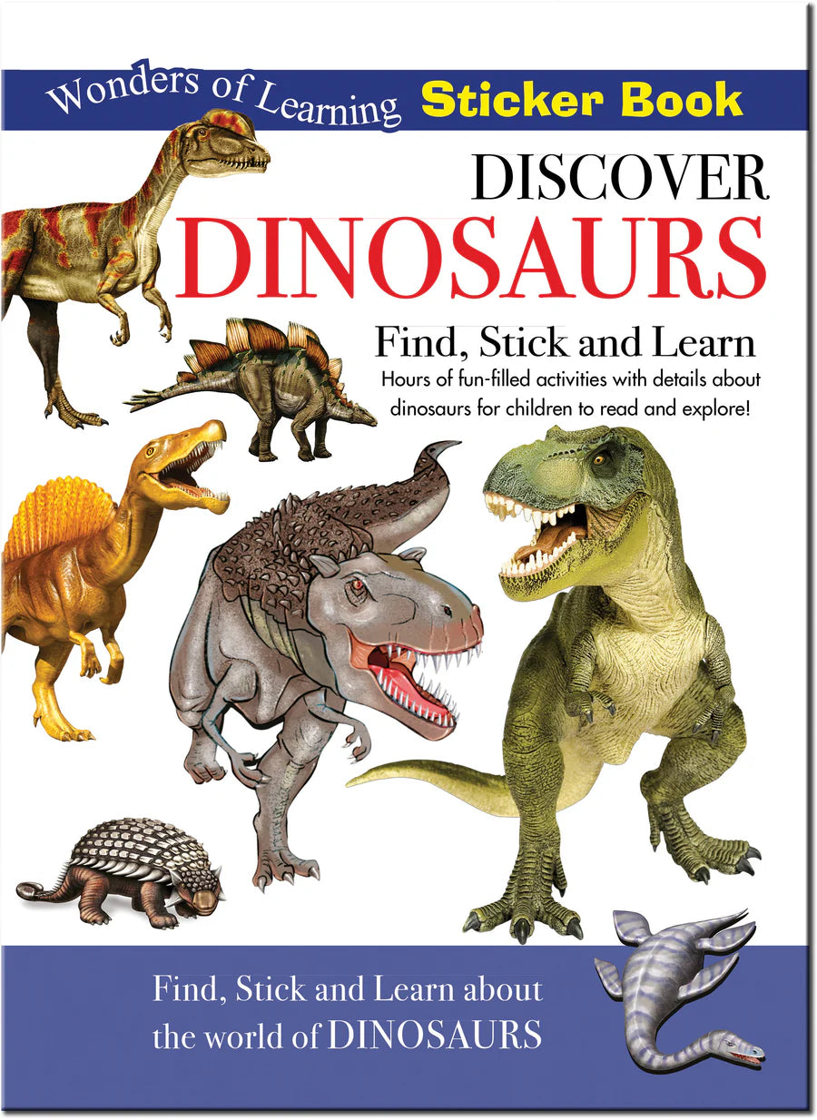 Discover Dinosaurs Sticker Book - Find, Stick and Learn - Anilas UK