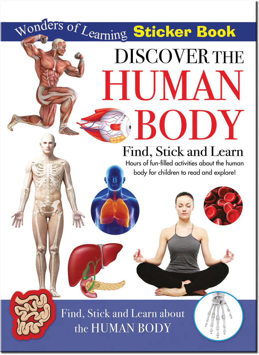 Discover The Human Body Sticker Book - Find, Stick and Learn - Anilas UK