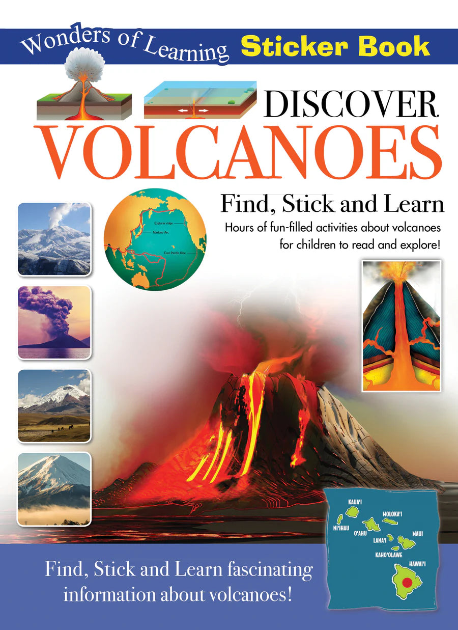 Discover Volcanoes Sticker Book - Find, Stick and Learn - Anilas UK