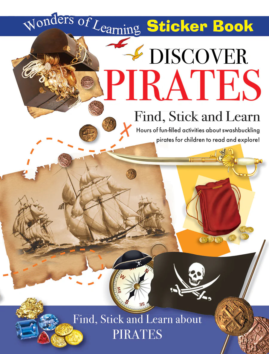 Discover Pirates Sticker Book - Find, Stick and Learn - Anilas UK