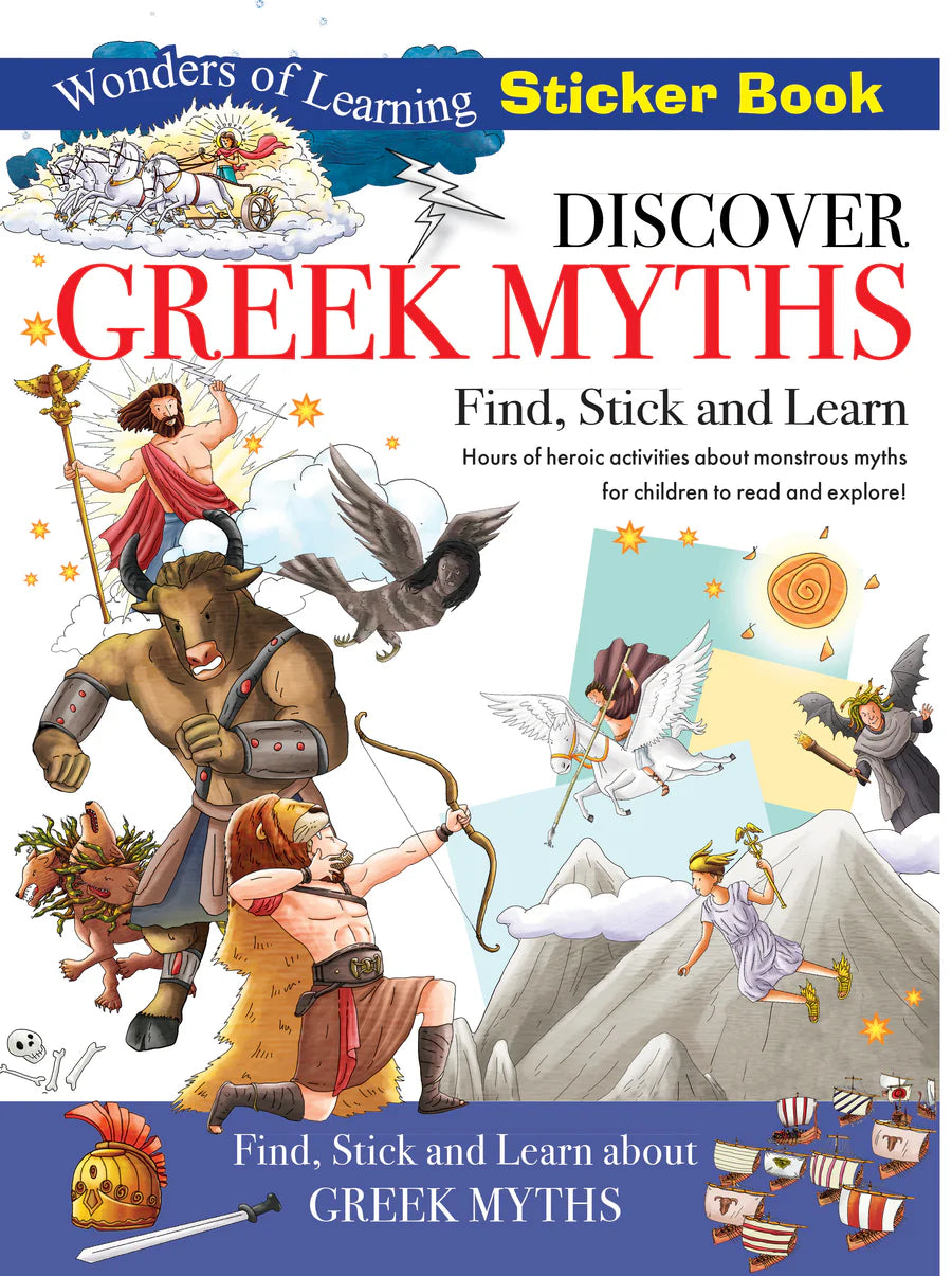 Discover Greek Myths Sticker Book - Find, Stick and Learn - Anilas UK