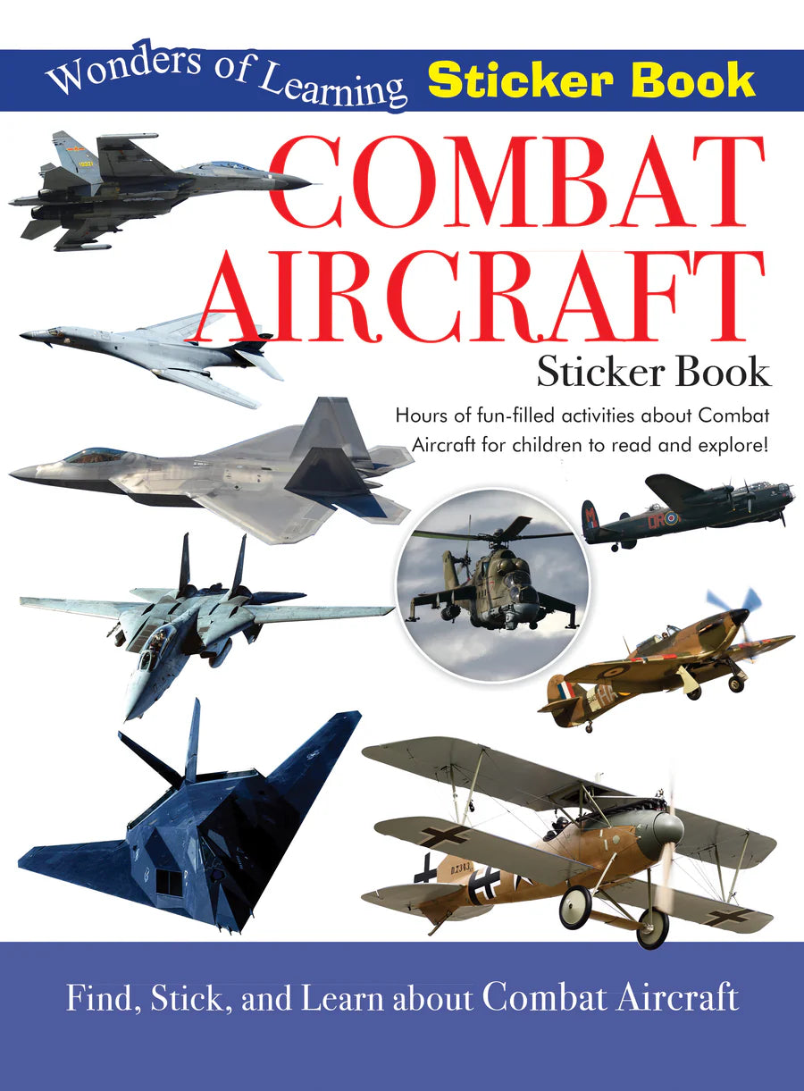 Discover Combat Aircraft Sticker Book - Find, Stick and Learn - Anilas UK