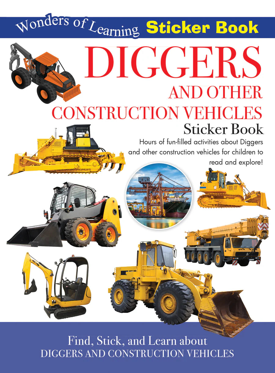 Discover Diggers Sticker Book - Find, Stick and Learn - Anilas UK