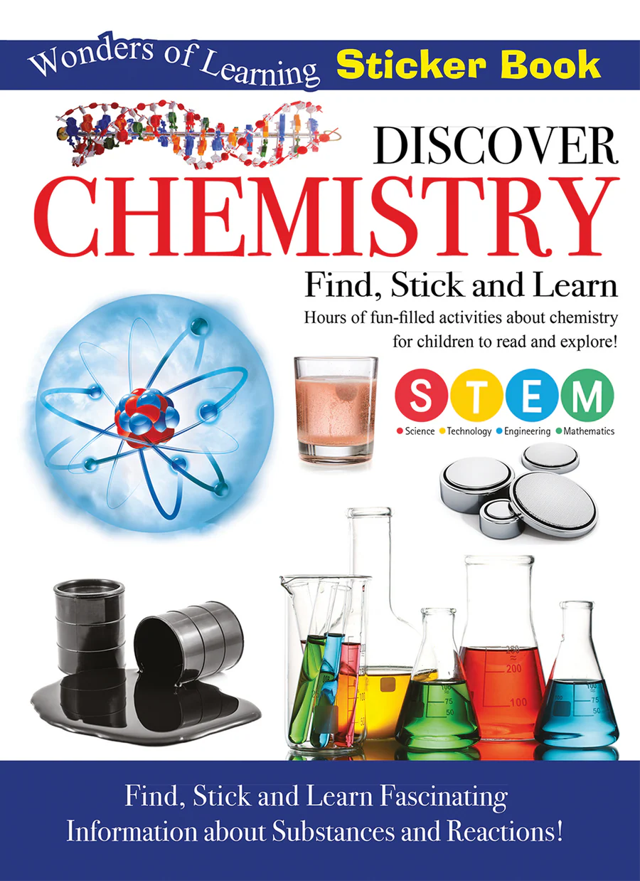 Discover Chemistry Sticker Book - Find, Stick and Learn - Anilas UK