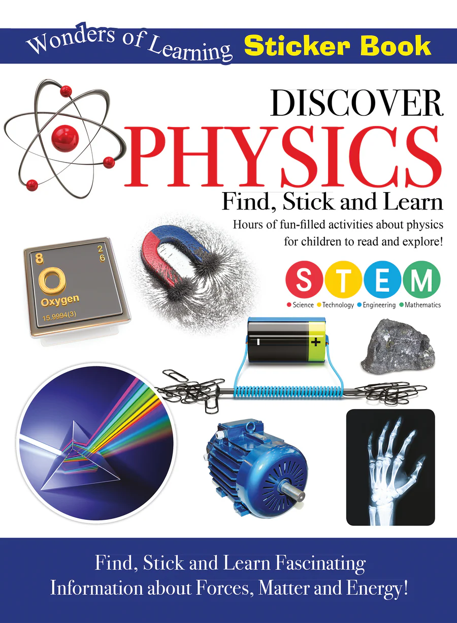 Discover Physics Sticker Book - Find, Stick and Learn - Anilas UK