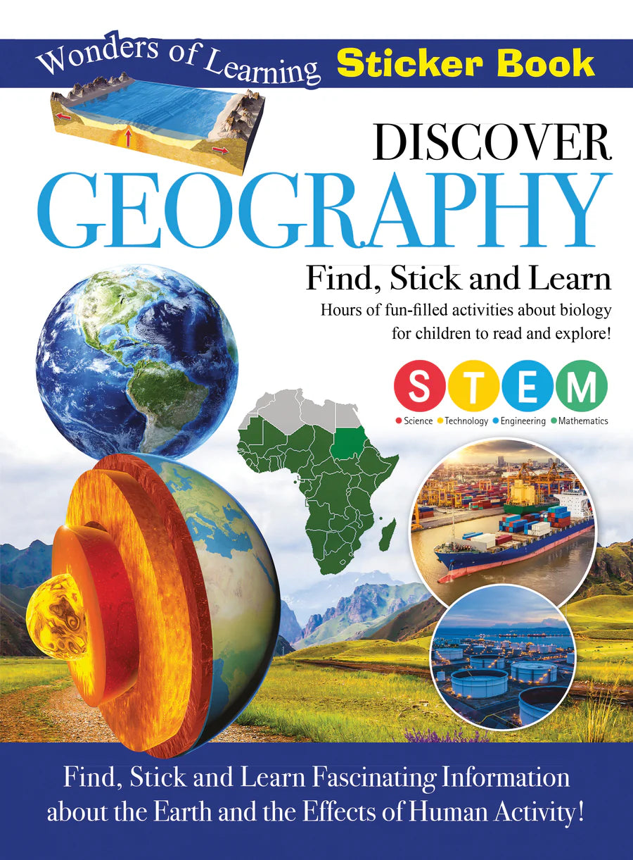 Discover Geography Sticker Book - Find, Stick and Learn - Anilas UK
