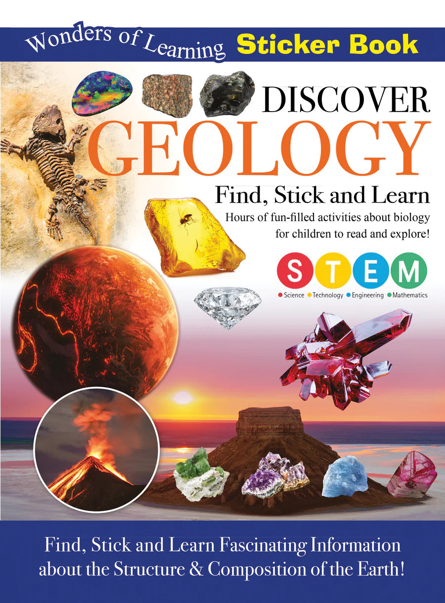 Discover Geology Sticker Book - Find, Stick and Learn - Anilas UK