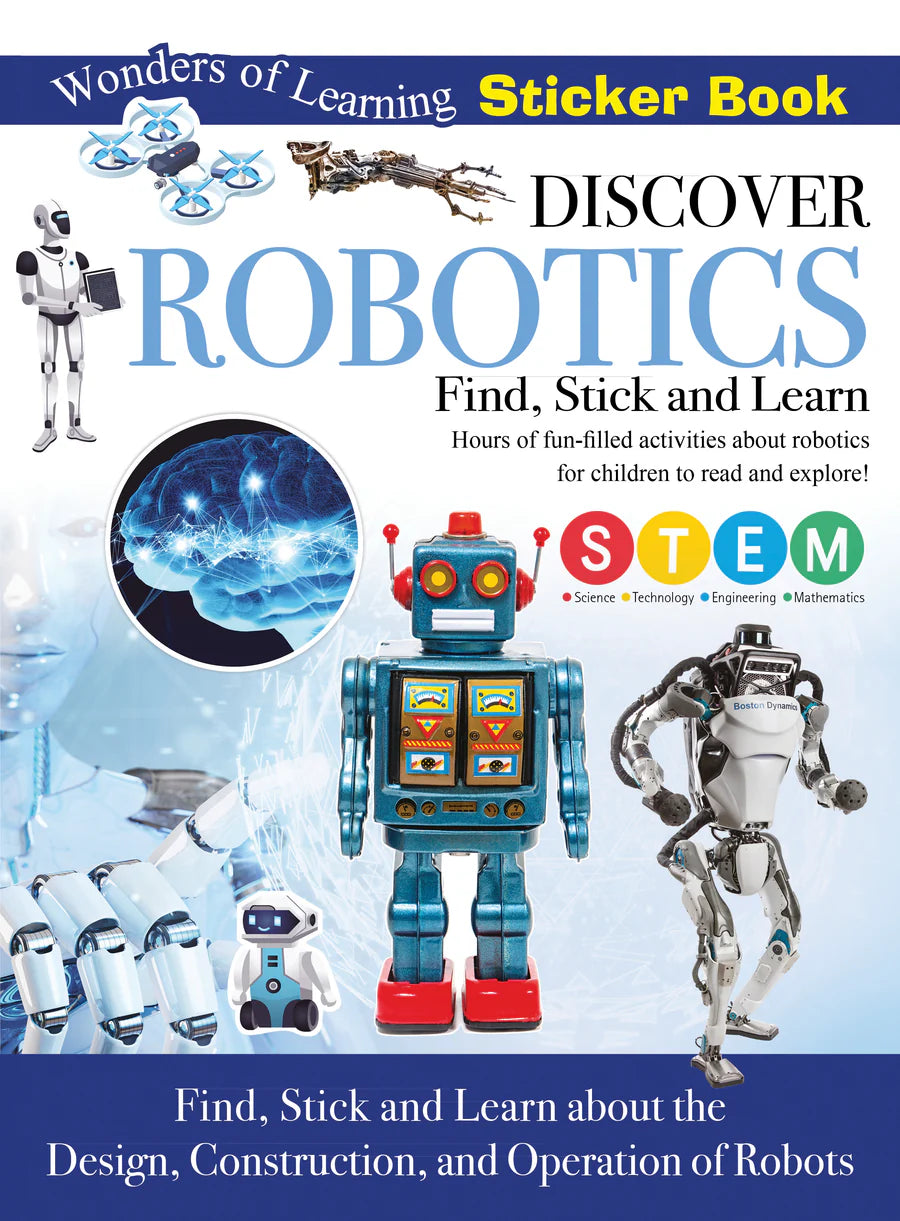 Discover Robotics Sticker Book - Find, Stick and Learn - Anilas UK
