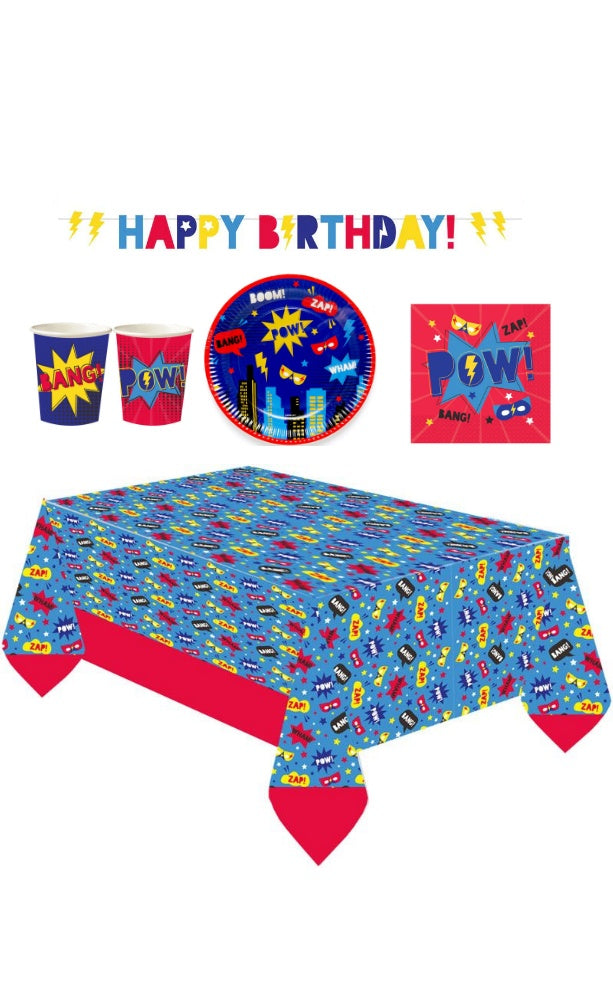 Superhero Party Pack for 8 people - Anilas UK