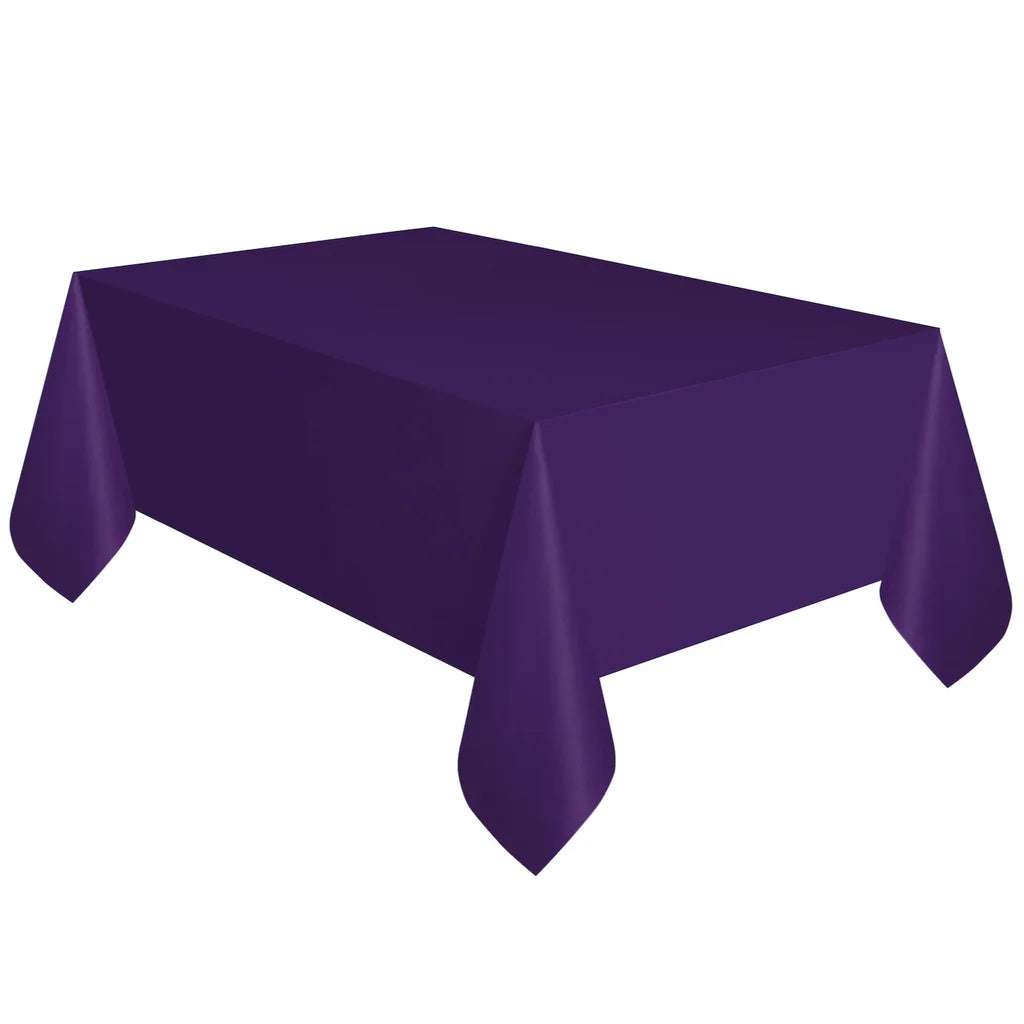Deep Purple Plastic Table Cover (137x274 cm) - Anilas UK