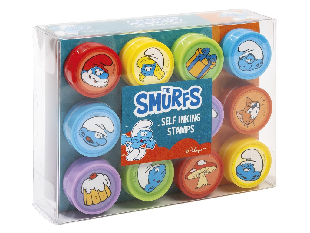Smurfs Self Inking Stamps, Set of 12 - Anilas UK